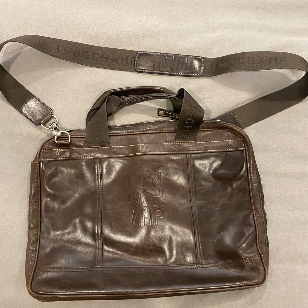 LONGCHAMP computer bag all-leather